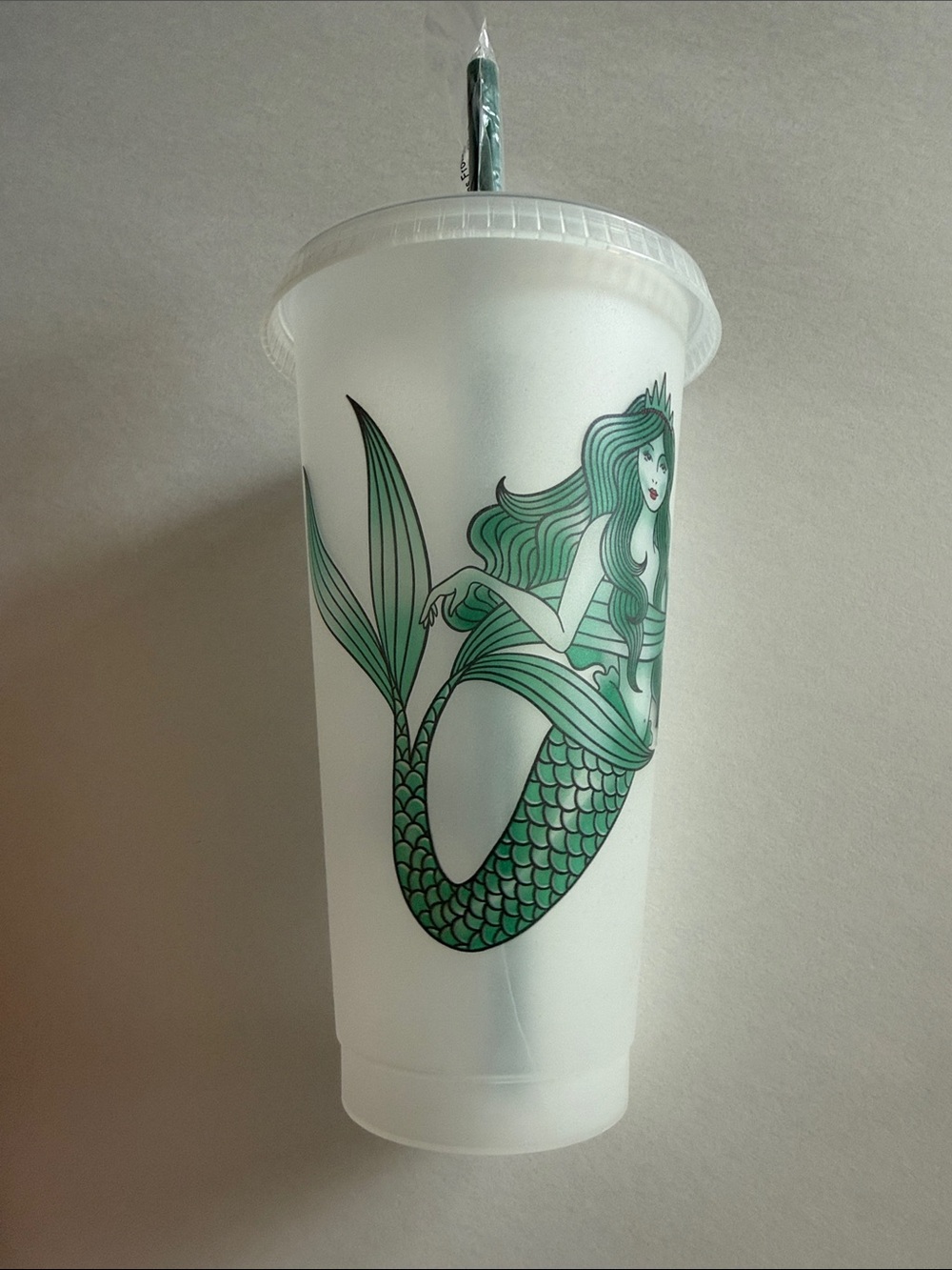 BRAND NEW 2019 STARBUCKS FROSTED FULL SIREN MERMAID LOGO 24oz VENTI COLD CUP